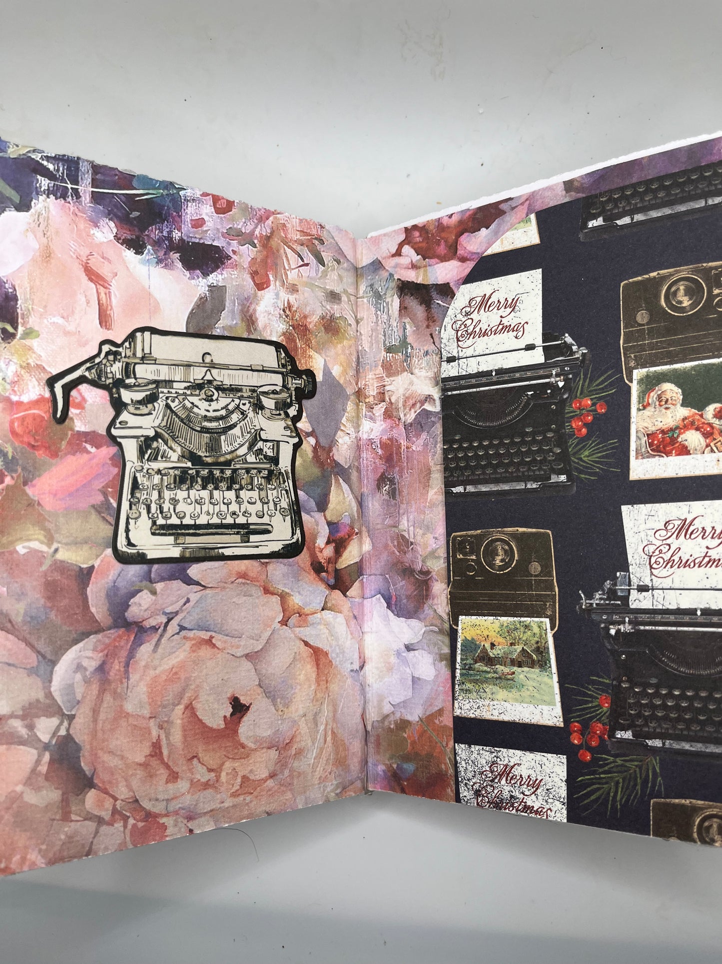 Vintage Christmas Journal - 4.5" x 6.5" with 52 pages