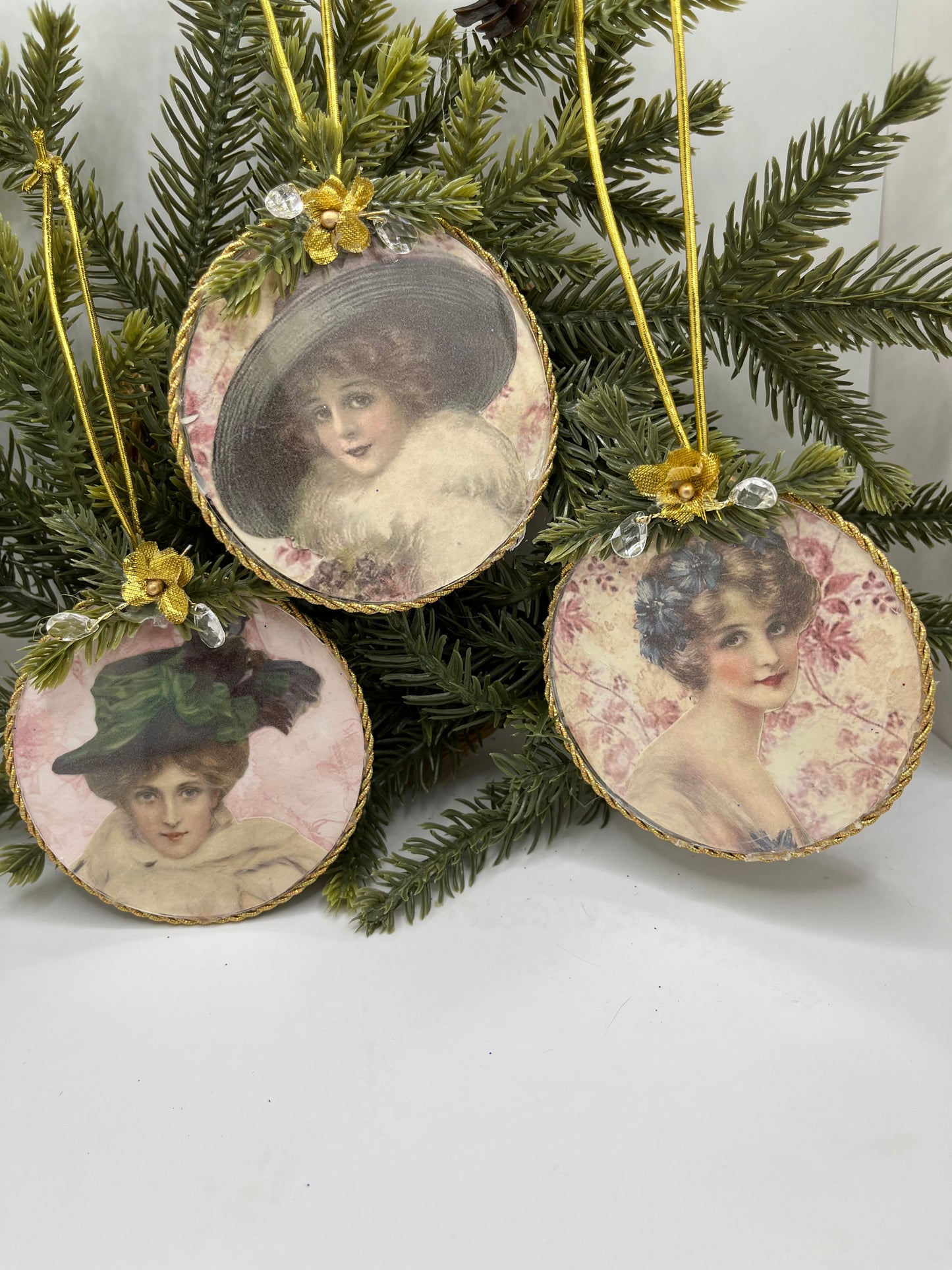 Vintage Christmas Ornament - Set of 3