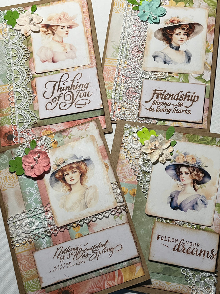 Vintage Greeting Card - Set of 4